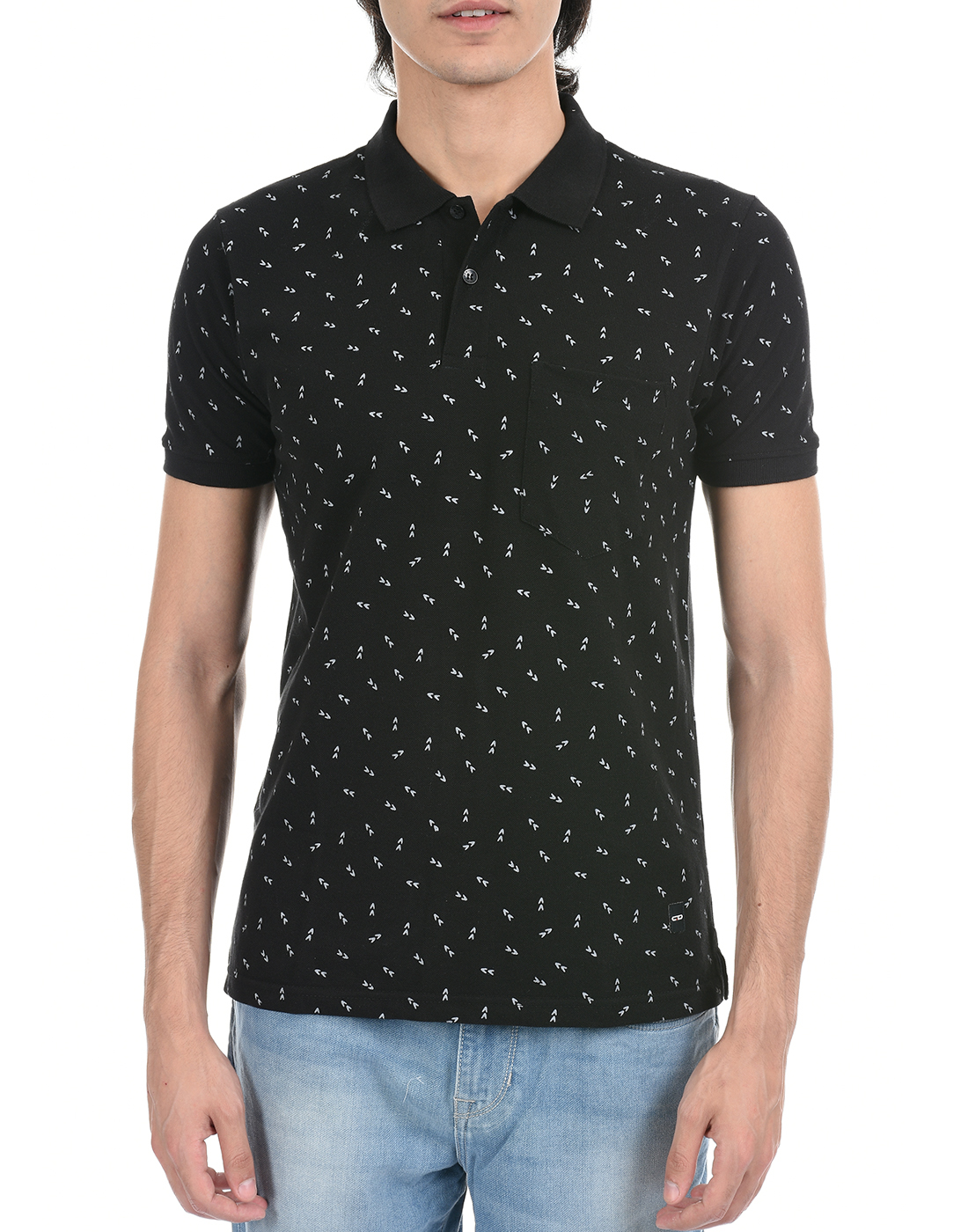 Cloak & Decker by Monte Carlo Men Black Polo Tshirt